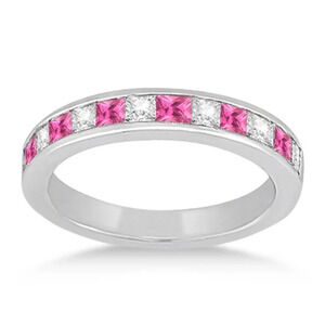 "Attractive 925 Silver Plated Pink Cubic Zirconia Couple Ring, FB16FA1082